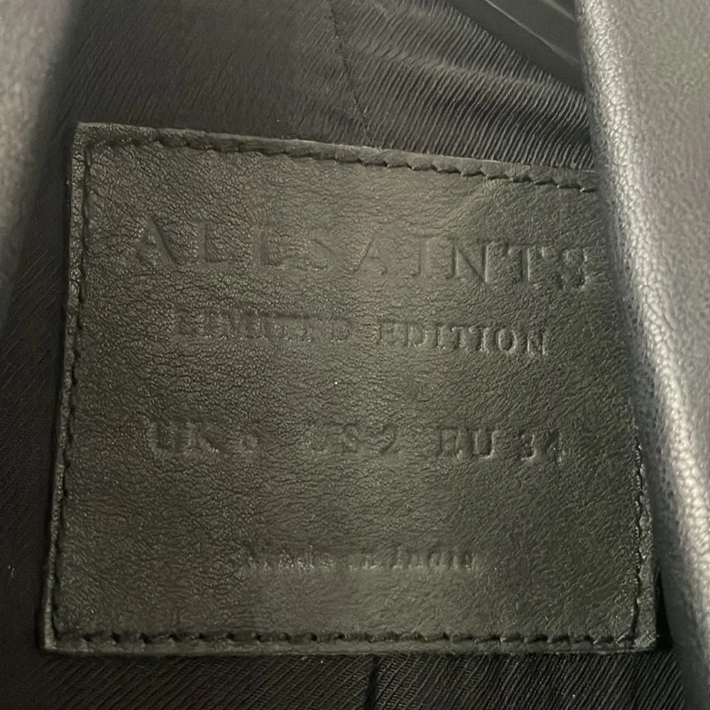 Allsaints Black Leather Jacket- Limited Edition - Picture 5 of 8